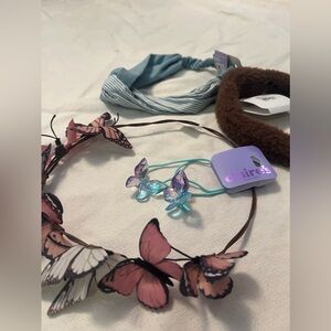 Bundle of new with tags girls head band and accessories.